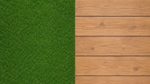 Césped artificial vs tarima exterior